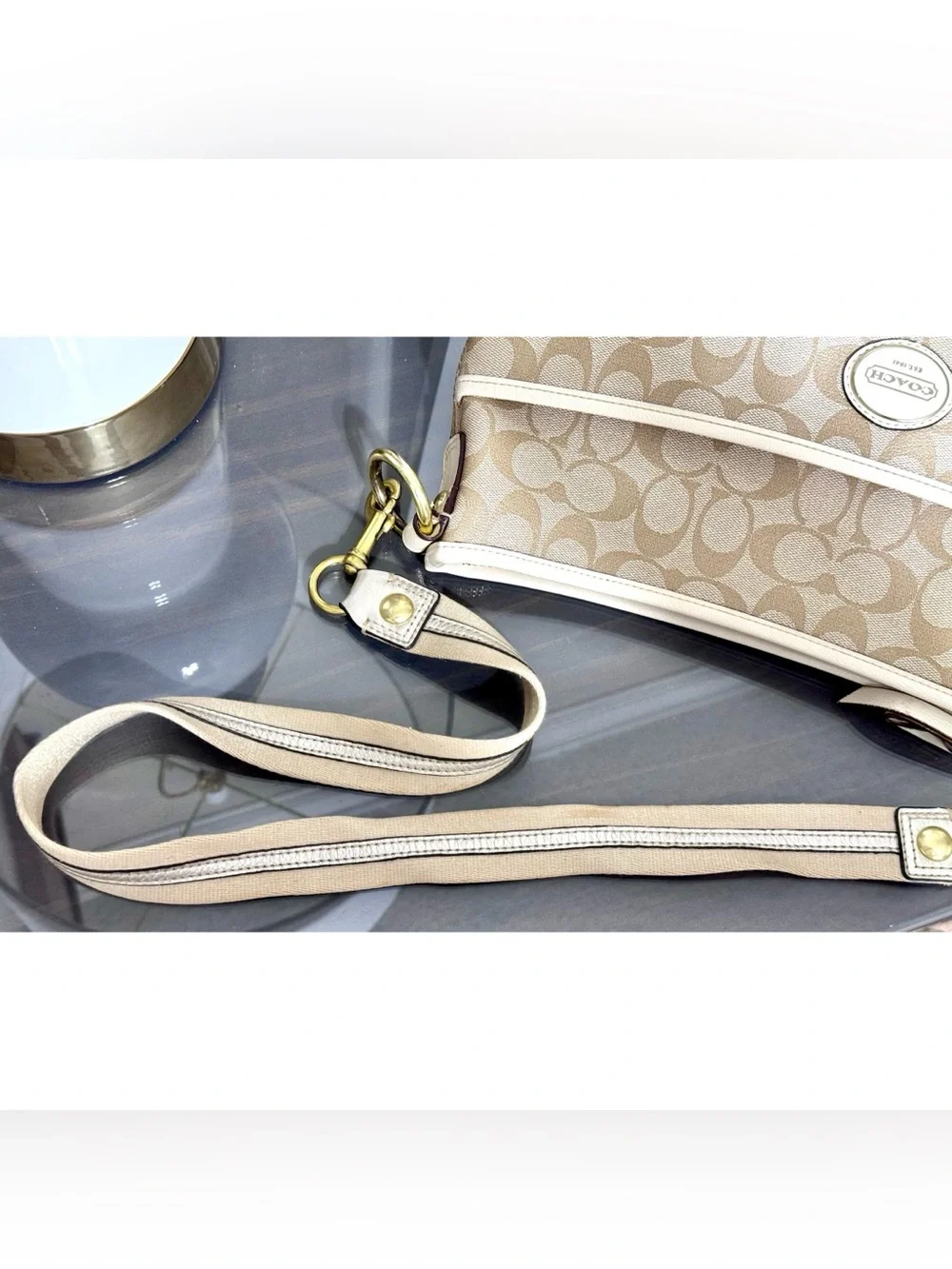 COACH Peyton Signature F19823 Convertible Hobo Shoulder/Crossbody Bag